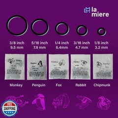 LA MIERE Non latex 100P Black Orthodontic Elastics Dental Rubber Bands Intrao