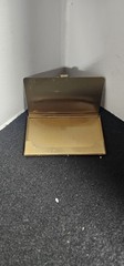 Vintage Brass Tone Gold Metal Business Card Holder Wallet
