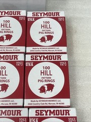 (1000) Seymour Hill Pattern H1 Copper Coated Hog Pig Shoat Rings 10 Boxes Of 100
