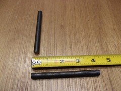 (Qty.4) 3/8-16 X 4″ All Thread Fully Threaded Rod Studs Plain Carbon Steel USA