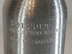 Swagelok 304 SS 1/4″ Double-Ended Sample Cylinder DOT-3E 1800 P/N 304L-HDF4-500