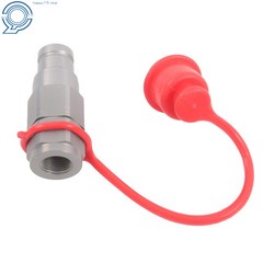 3/8″ Flat Face Hydraulic Quick Coupler Set w/ Dust Caps 3/8″ NPT