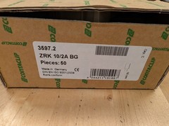 50x Conta-Clip ZRK 10/2A BG 3597.2 Feed-Through DIN Rail Terminal Blocks 10mm²