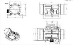 110V 120W Industrial Vibration Motor 1 Phase For Vibrating Screen W/ Controller