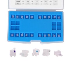 AZDENT Dental Orthodontic Ceramic Braces Bracket Roth MBT 0.018/.022 Hooks 3-4-5