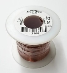 MW22-1, 22 Gauge Insulated Magnet Wire Pound Roll (501′ Approx.) 22AWG