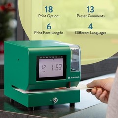 Acroprint M150MC4 Heavy-Duty Digital Time Recorder, Steel Construction, Backlit