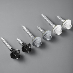 Metal Roofing Screws #10 × 1 Inch, 80Pcs Black Ruspert Coating Hex Head Roofing