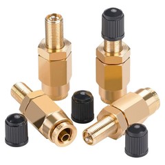 4 PCS 1/4″ Inflation Schrader Valve with Push to Connect for 1/4″ OD Air Line