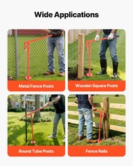 VEVOR 36″ T Post Puller Heavy Duty Fence Post Remover Lifting Chain Not Included