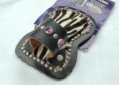 Weaver Leather Livestock Show Comb Holder Black Zebra New!