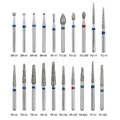 100 Types Dental FG Diamond Burs For High Speed Handpiece Friction Grip CE