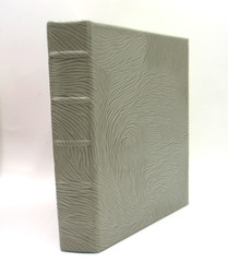 Address Book Leather Hardcover 6 Ring Binder Graphic Image GRAY Swirl
