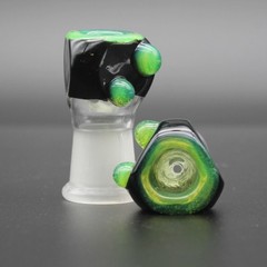 Slyme Pyrex Lab Glass Slide Triangle Bowl Female14 18mm Tobacco Hookah Bong