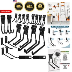 Slatwall Hooks Black 20 Pack Garage Wall Organizer Heavy Duty Durable Accesso…