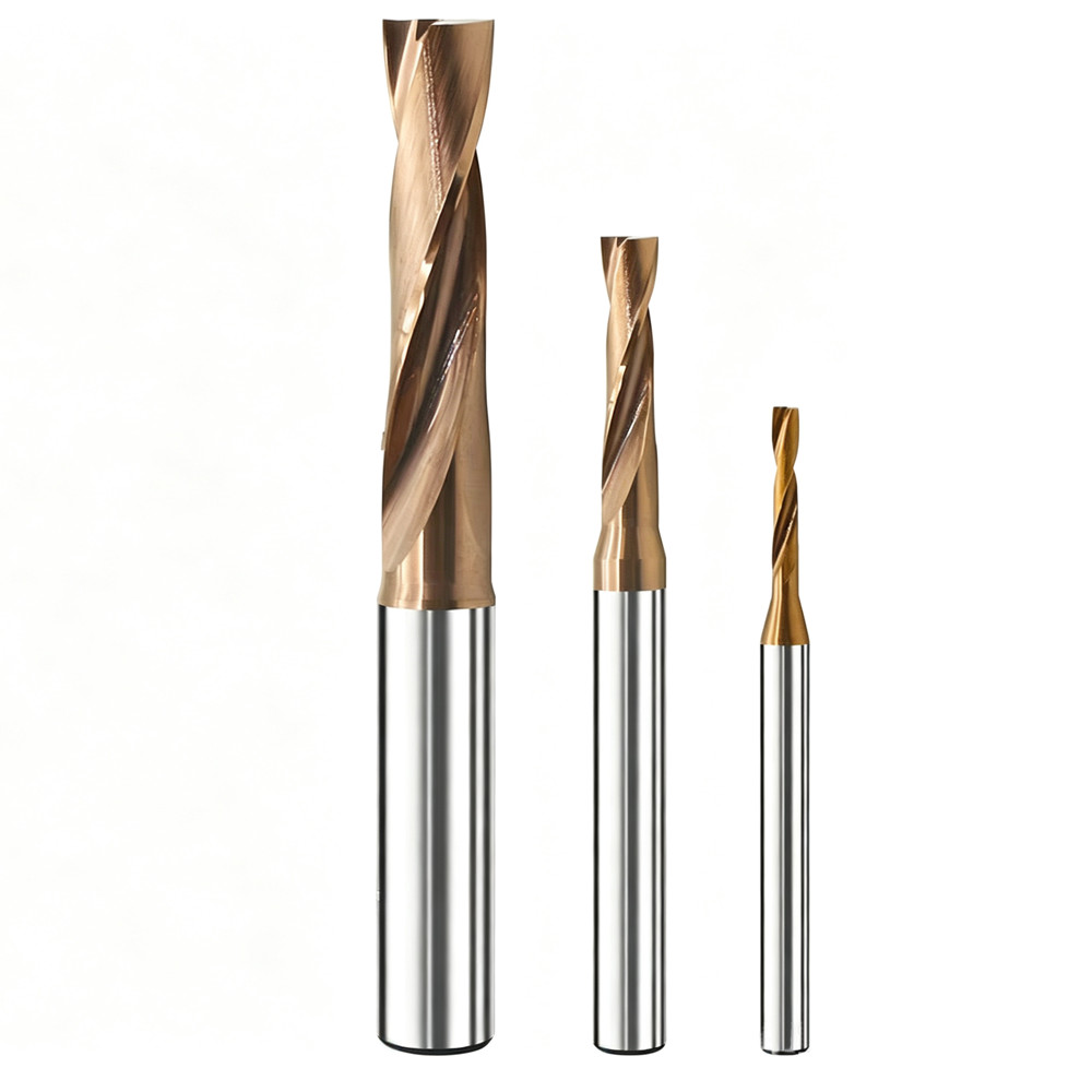 1Pcs TiCN Coated Solid Carbide Flat Bottom Drill Bit 0.5mm-5.0mm Twist 2-Flute