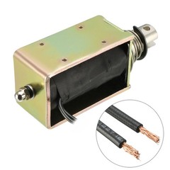DC 12V 2.5A 55N Push Pull Type Open Frame Linear Solenoid Electromagnet Factory