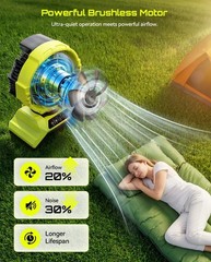 TaskStar 13″ Wheeled Portable Bucket Top Misting Fan 30L 3000mAh Spray Mister