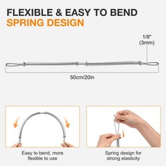 1/8″ x 20″ Hose Whip Safety Cable – Heavy Duty Whip Check for Hydraulic Lines