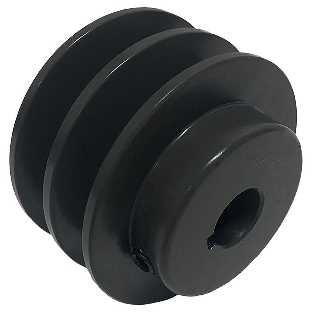 GRAINGER APPROVED V-Belt Pulley,2.65 in Out dia.,Cast Iron 813D01