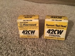 2 RAMSET .22 CAL Power Level 4 42CW Box Of 100 Loads Yellow Tip Brand New NIB