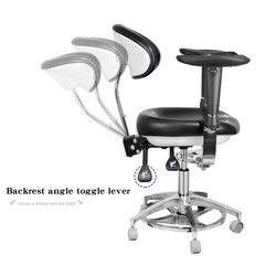 Imported PU Leather Dental 360° Mobile Dynamic Adjustable Chair with Armrest USA