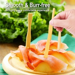 400 Bamboo Appetizer Forks, 3.5 Inch Mini Bamboo Forks for Charcuterie Boards Ac