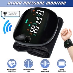 Rechargeable Wrist Blood Pressure Monitor Digital LED Automatic BP Cuff Machine