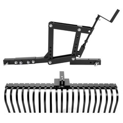 For ATV UTV Lawn Garden Tractors 60″ Landscape Rake W/1 Point Hitch Lift Steel