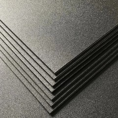 Pack of 2 ABS Plastic Sheet, Black Plastic Sheet 8″ x 12″ x 1/8″ Thick (3mm)