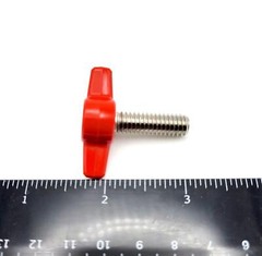 5/16″ x 1″ Thumb Screw T Bolts Red Butterfly Tee Wing Knob Stainless 4 Pack