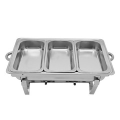 9QT Catering Chafing Dish Food Warmer buffet set 316 Stainless Steel w/3 pan