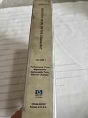 HP 3586A/B/C Selective Level Meter Service Manual Volume 1 P/N 03586-90002