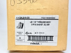 NEW (5-Pack) Red Dot 1-1/2″ LB Conduit Body Threaded w/ Cover & Gasket Aluminum