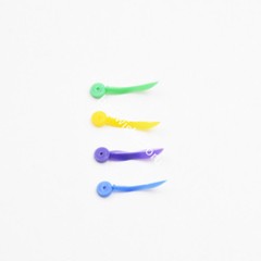 400 Pcs Dental Disposable Plastic Wedge With Hole Poly Wave Round Stern Shape