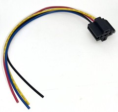 Car Relay + Harness Socket, 12VDC,40A,SPDT 5 Pin WATER RESISTANT, SHIPS FROM USA