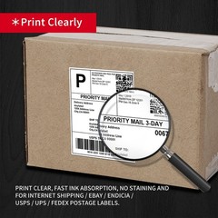 4×6 1 Stack 1000 Labels Fanfold Direct Thermal Shipping Labels Compatible wit…