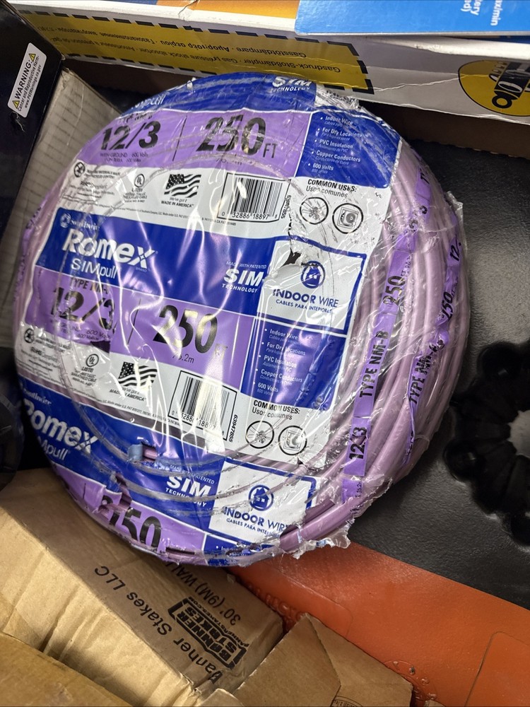Southwire 12 Gauge / 13 Conductors 600 Volts Purple 250 FT Copper NM-B Cable