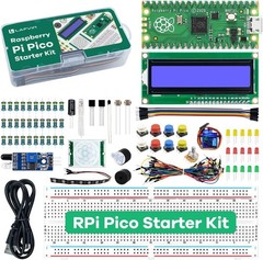 Basic Starter Kit for Raspberry Pi Pico, LCD1602, SG90 with Tutorial