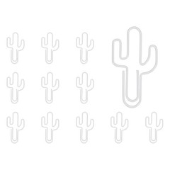 12Pcs Paper Clip, Cactus Shape Paper Clip Small Cute Bookmarks, White