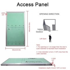 Large Paintable Drywall Access Panel Flush Mount 60x90cm Aluminum Hatch