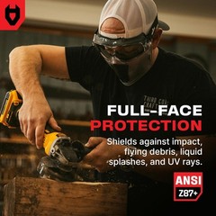 NoCry Safety Face Shield Mask for Work with Premium Anti Fog and Anti Scratch