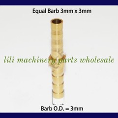 Brass Fitting Hose Barb Tube Connector Reducer Splitter Adapter to Tee Fuel inch