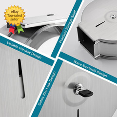 Commercial Jumbo Toilet Paper Dispenser with Shelf, 304 Stainless Steel 9 Roll P