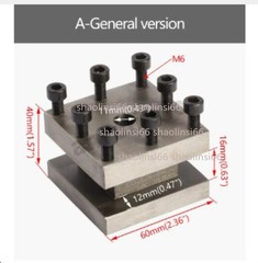 1PC Lathe Four-position 60mm/Tool Holder WM210V-212-M8/M6 Square Tool Post Rest