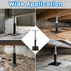 Adjustable House Floor Jacks, Post 8″ – 12″ Black