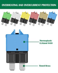 6/8/14PCS DC32V Car Circuit Breaker Blade Fuse Resettable Boat Marine Auto Tool