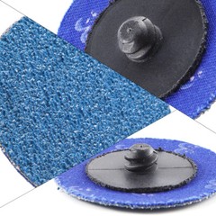 2 inch 36 Grit Zirconia Roll Lock Die Grinder Quick Change Sanding Discs 50PCS