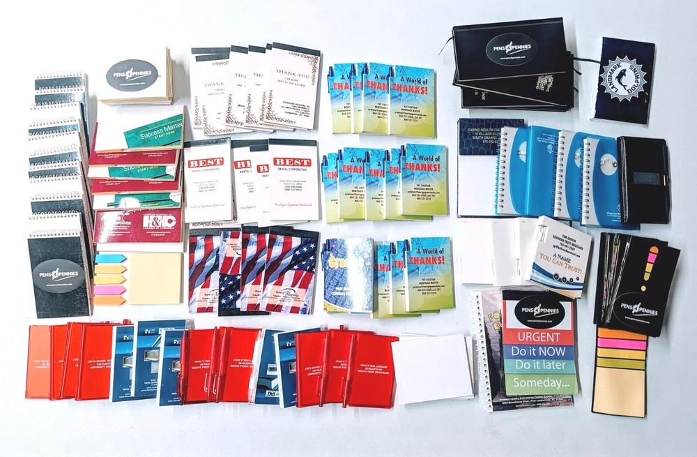 100ct Bulk mixed lot Misprint NOTEPADS: Post-its/Scratch/Memo/Spiral/Order Books