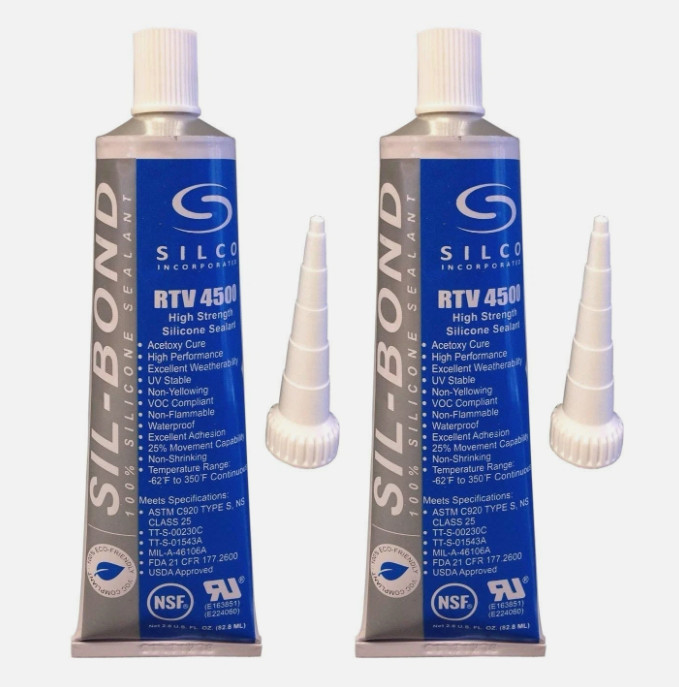 Silicone RTV 4500 Food Contact Safe High Strength Silicone Sealant Clear (2.8 F
